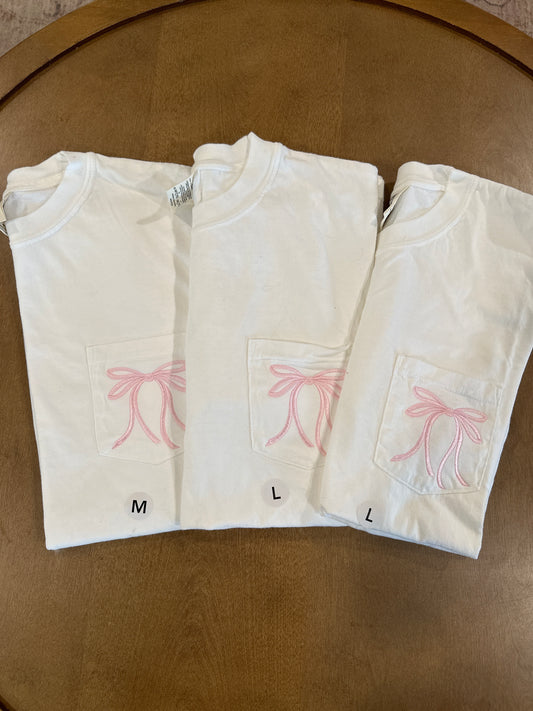 Coquette bow comfort colors tee